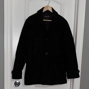 🫵Michael Kors Men's Black Military Jacket size Medium